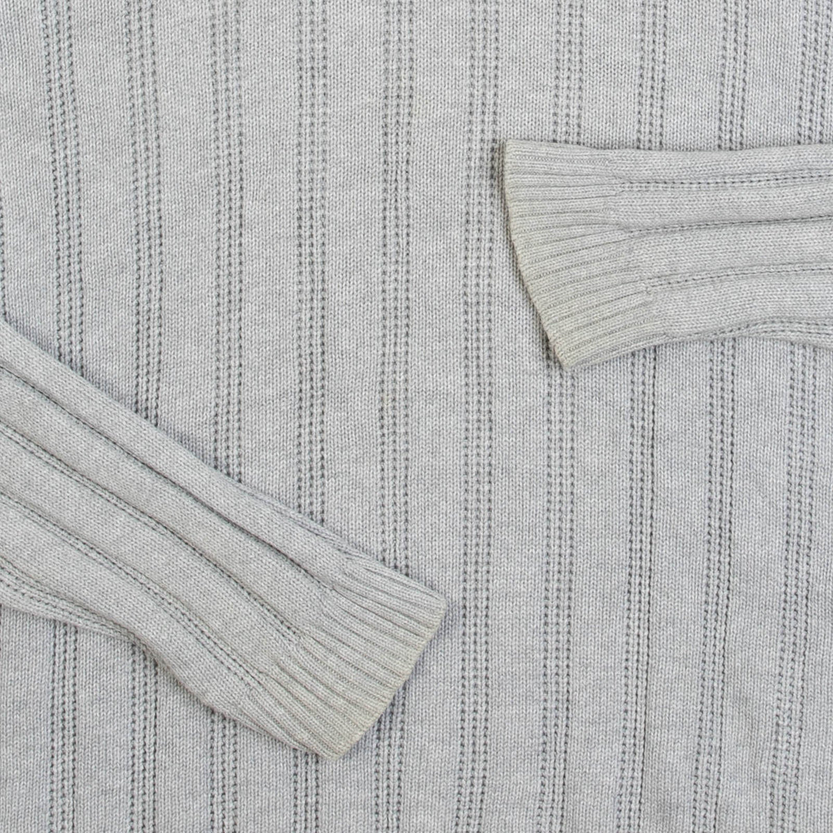 MEN'S VINTAGE CHAPS RIBBED STRUCTURED QUARTER ZIP KNITTED JUMPER - LARGE