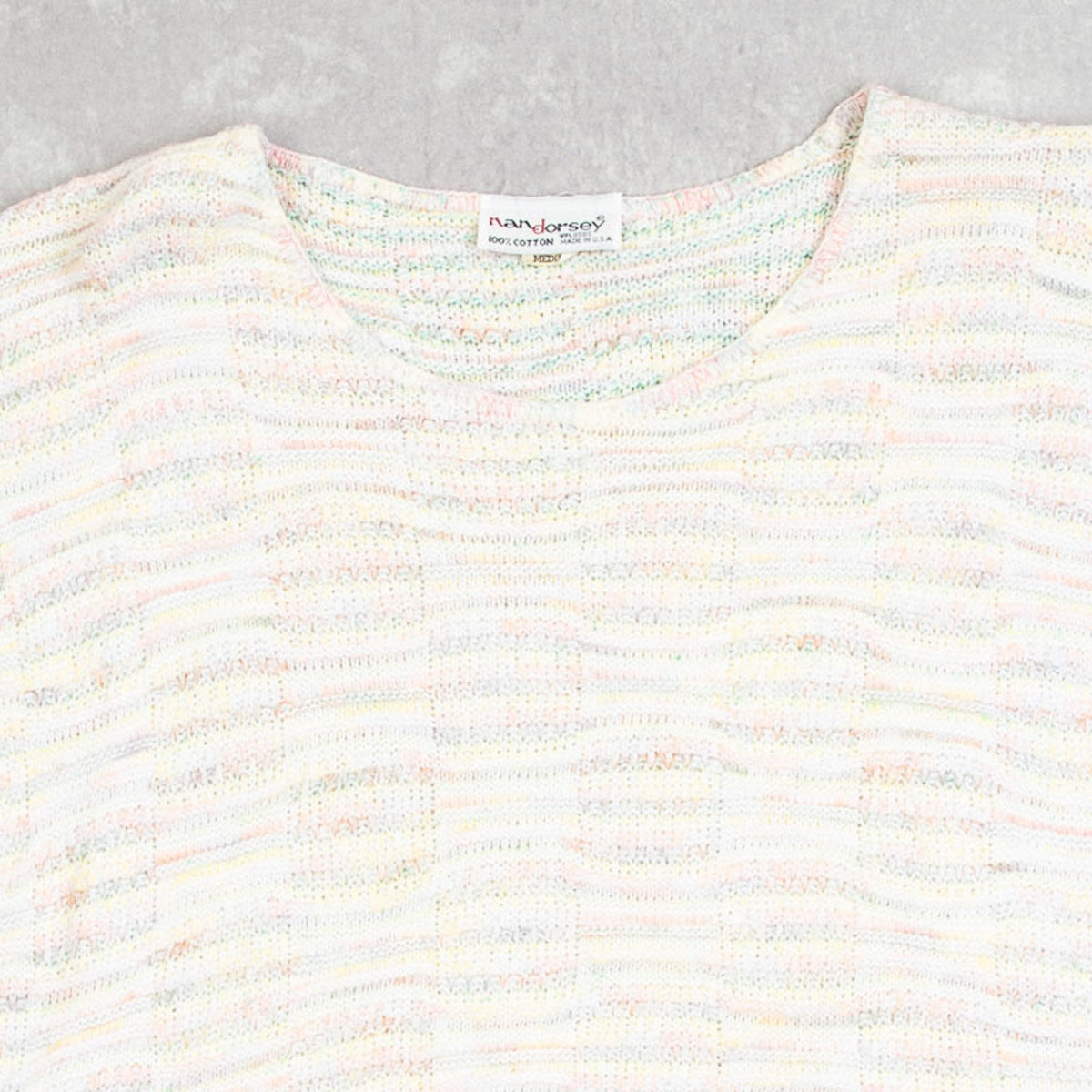 WOMEN'S VINTAGE 1980S STRUCTURED PATTERNED KNITTED VEST JUMPER - MEDIUM