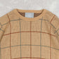 WOMEN'S VINTAGE 1990S GRID PATTERNED KNITTED JUMPER - MEDIUM