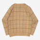 WOMEN'S VINTAGE 1990S GRID PATTERNED KNITTED JUMPER - MEDIUM