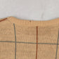 WOMEN'S VINTAGE 1990S GRID PATTERNED KNITTED JUMPER - MEDIUM