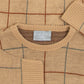 WOMEN'S VINTAGE 1990S GRID PATTERNED KNITTED JUMPER - MEDIUM