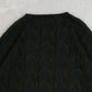 MEN'S VINTAGE 1990S STRUCTURED STRIPED V-NECK KNITTED JUMPER - LARGE