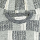 MEN'S VINTAGE 1990S CHECKERBOARD PATTERNED KNITTED JUMPER - X-LARGE