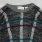 MEN'S VINTAGE 1990S STRUCTURED CHECKED KNITTED JUMPER - SMALL