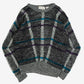 MEN'S VINTAGE 1990S STRUCTURED CHECKED KNITTED JUMPER - SMALL