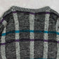 MEN'S VINTAGE 1990S STRUCTURED CHECKED KNITTED JUMPER - SMALL