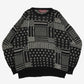 MEN'S VINTAGE 1990S PATTERNED KNITTED JUMPER - LARGE