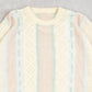 MEN'S VINTAGE 1990S STRUCTURED STRIPED KNITTED JUMPER - LARGE
