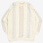 MEN'S VINTAGE 1990S STRUCTURED STRIPED KNITTED JUMPER - LARGE