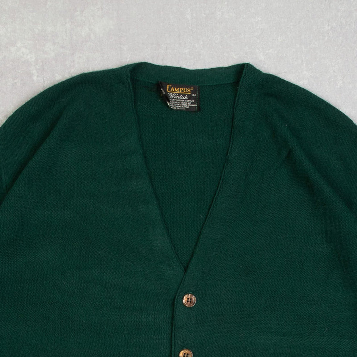MEN'S VINTAGE 1980S BOXY KNITTED CARDIGAN - X-LARGE