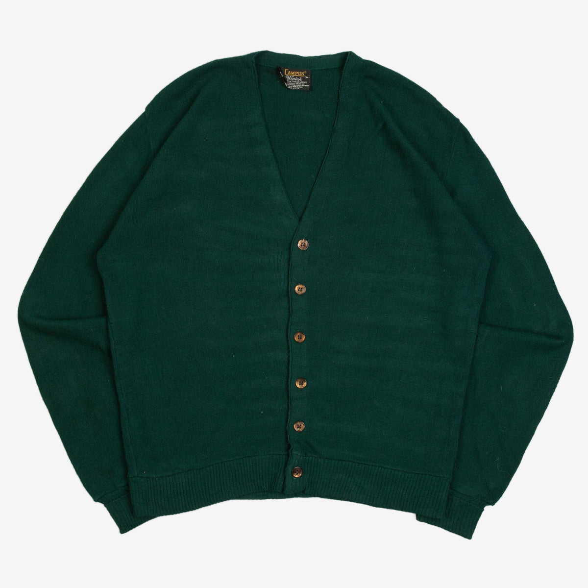 MEN'S VINTAGE 1980S BOXY KNITTED CARDIGAN - X-LARGE