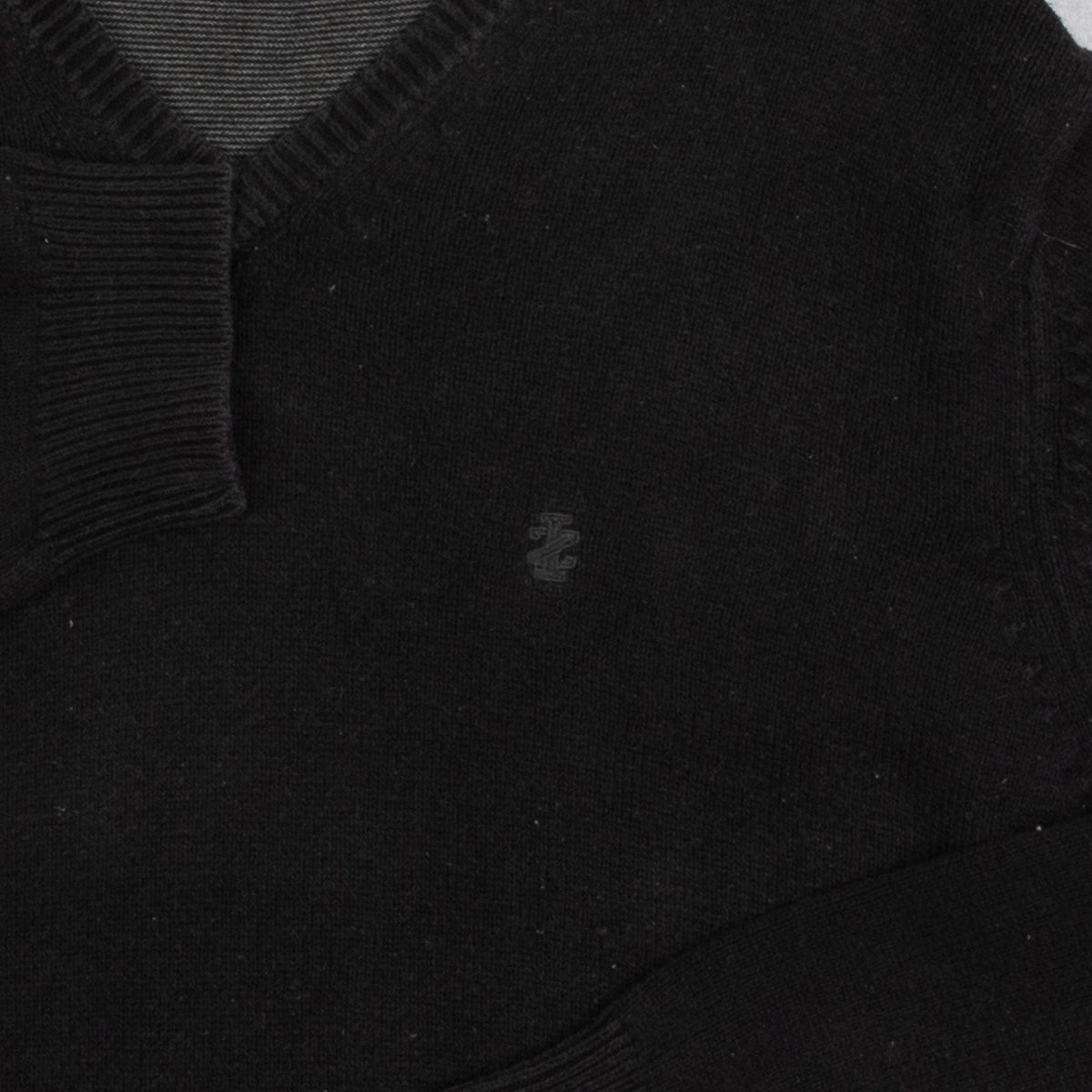 MEN'S VINTAGE 1990S IZOD V-NECK KNITTED JUMPER - XX-LARGE