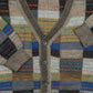 MEN'S VINTAGE 1980S PATCHWORK PATTERNED KNITTED CARDIGAN - X-LARGE