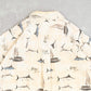 MEN'S VINTAGE 1990S FISHING PATTERNED SHORT SLEEVE SHIRT - LARGE
