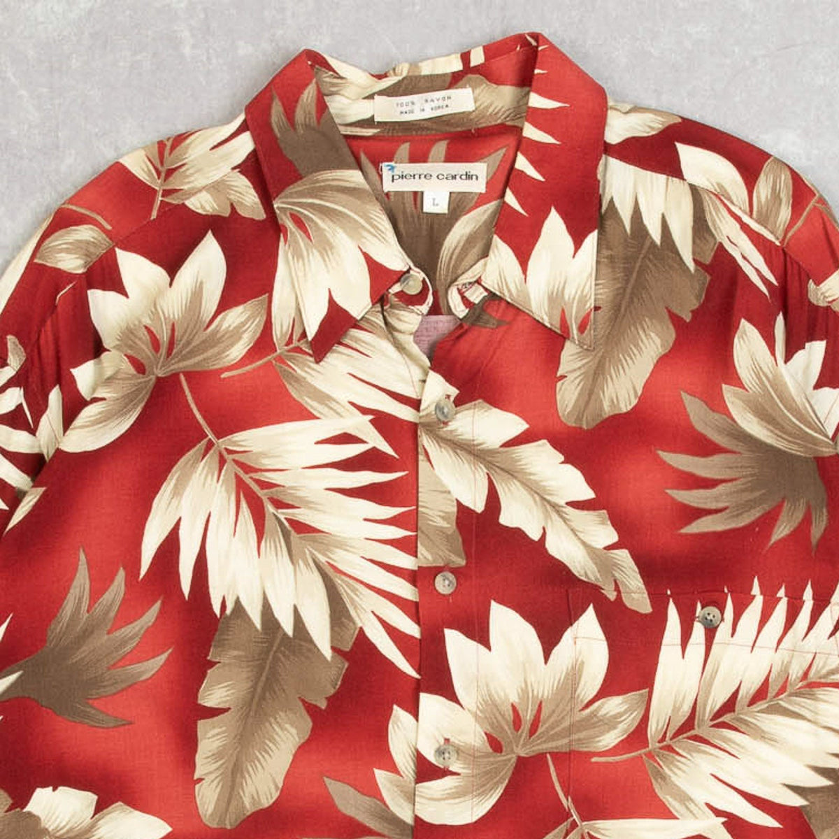 MEN'S VINTAGE 1990S HAWAIIAN SHORT SLEEVE PATTERNED SHIRT - LARGE