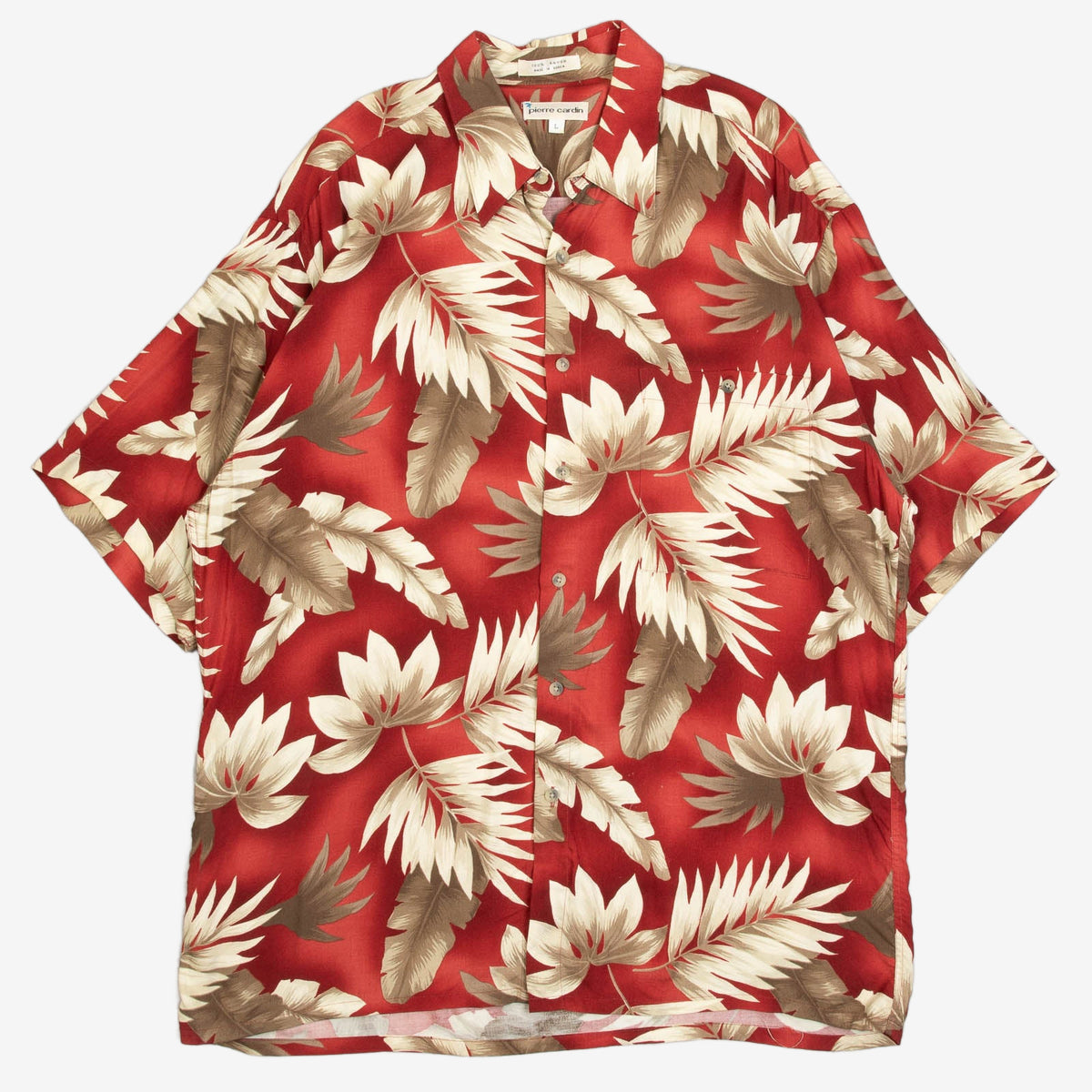 MEN'S VINTAGE 1990S HAWAIIAN SHORT SLEEVE PATTERNED SHIRT - LARGE