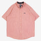 MEN'S VINTAGE 1990S CHAPS STRIPED SHORT SLEEVE SHIRT - LARGE