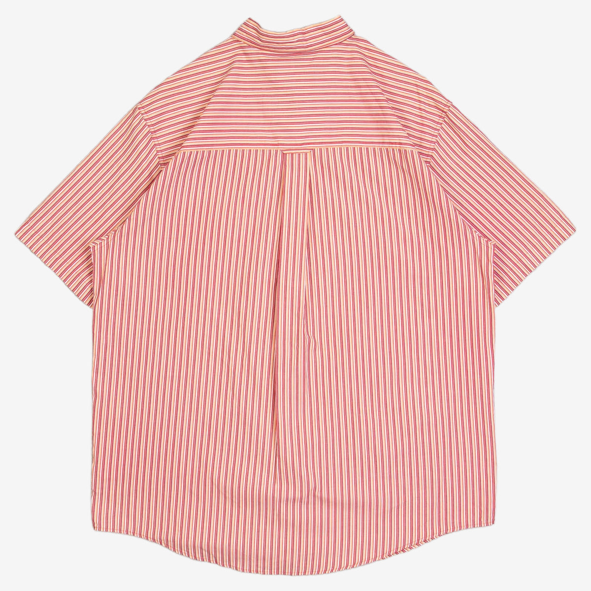 MEN'S VINTAGE 1990S CHAPS STRIPED SHORT SLEEVE SHIRT - LARGE