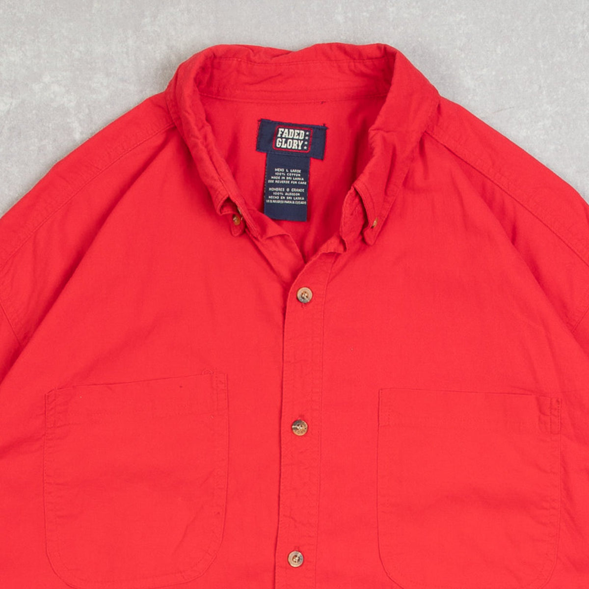 MEN'S VINTAGE 1990S WORKWEAR SHORT SLEEVE SHIRT - LARGE