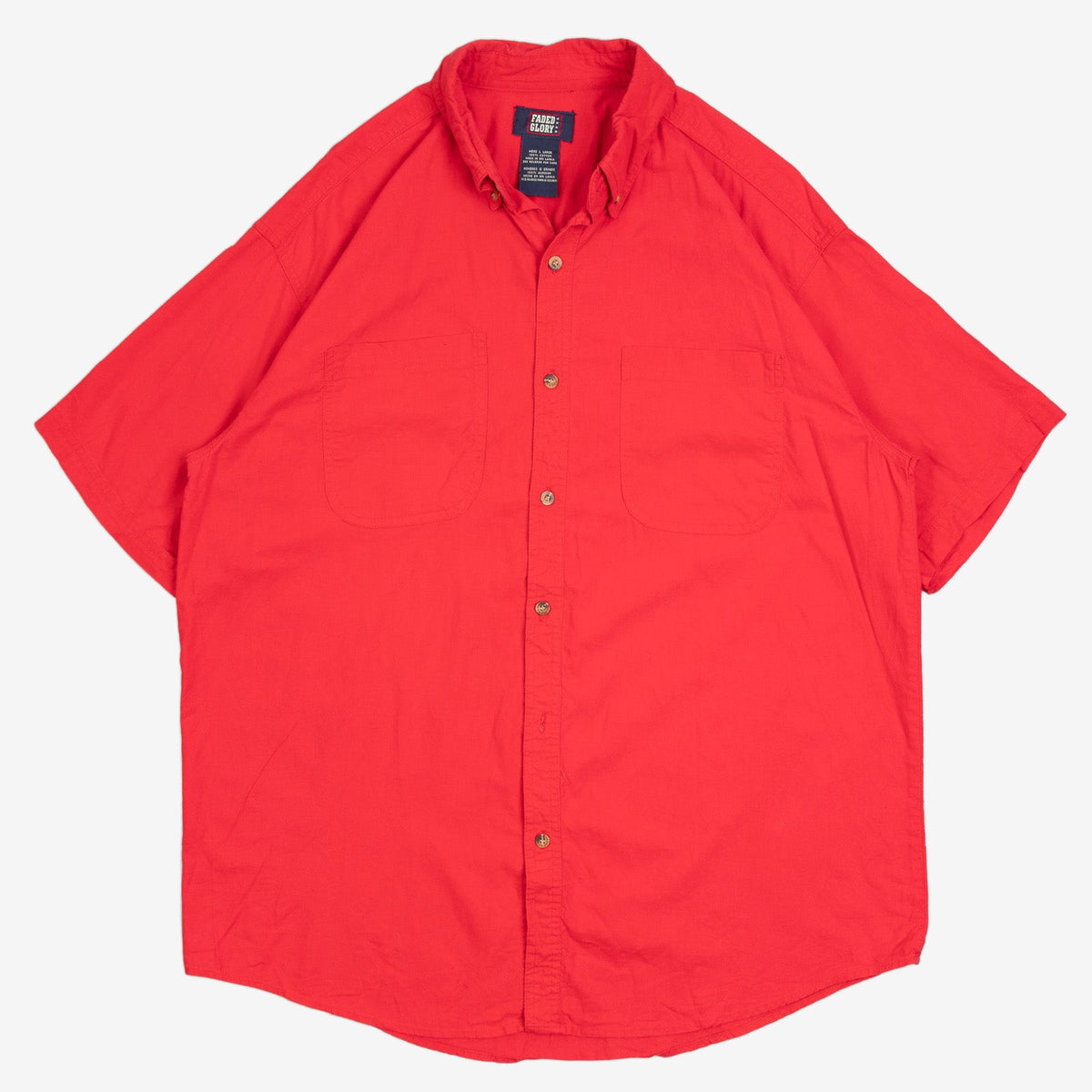 MEN'S VINTAGE 1990S WORKWEAR SHORT SLEEVE SHIRT - LARGE