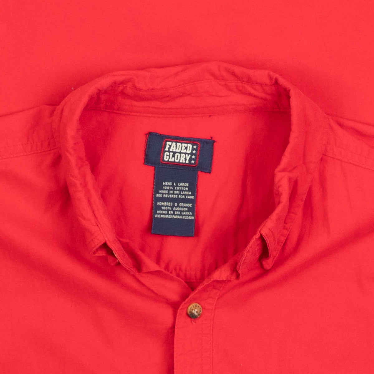 MEN'S VINTAGE 1990S WORKWEAR SHORT SLEEVE SHIRT - LARGE