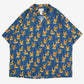 MEN'S VINTAGE 1980S HAWAIIAN SHORT SLEEVE PATTERNED SHIRT - XX-LARGE