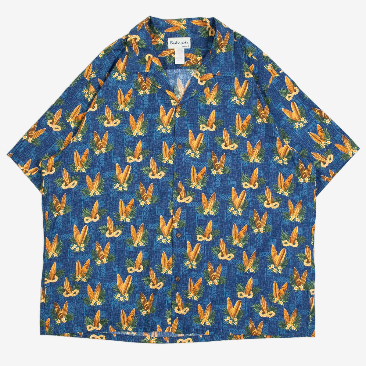 MEN'S VINTAGE 1980S HAWAIIAN SHORT SLEEVE PATTERNED SHIRT - XX-LARGE
