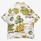 MEN'S VINTAGE 1980S HAWAIIAN SHORT SLEEVE PATTERNED SHIRT - LARGE