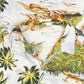 MEN'S VINTAGE 1980S HAWAIIAN SHORT SLEEVE PATTERNED SHIRT - LARGE