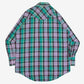 MEN'S VINTAGE 1980S CHECKED WESTERN SHIRT - LARGE