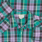 MEN'S VINTAGE 1980S CHECKED WESTERN SHIRT - LARGE