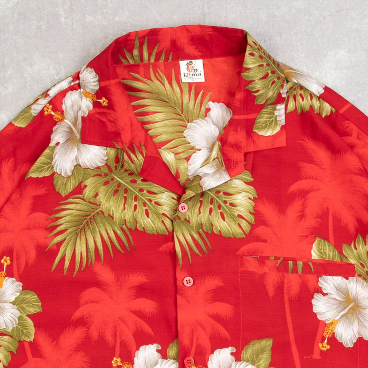 MEN'S VINTAGE 1990S HAWAIIAN SHORT SLEEVE PATTERNED SHIRT - LARGE