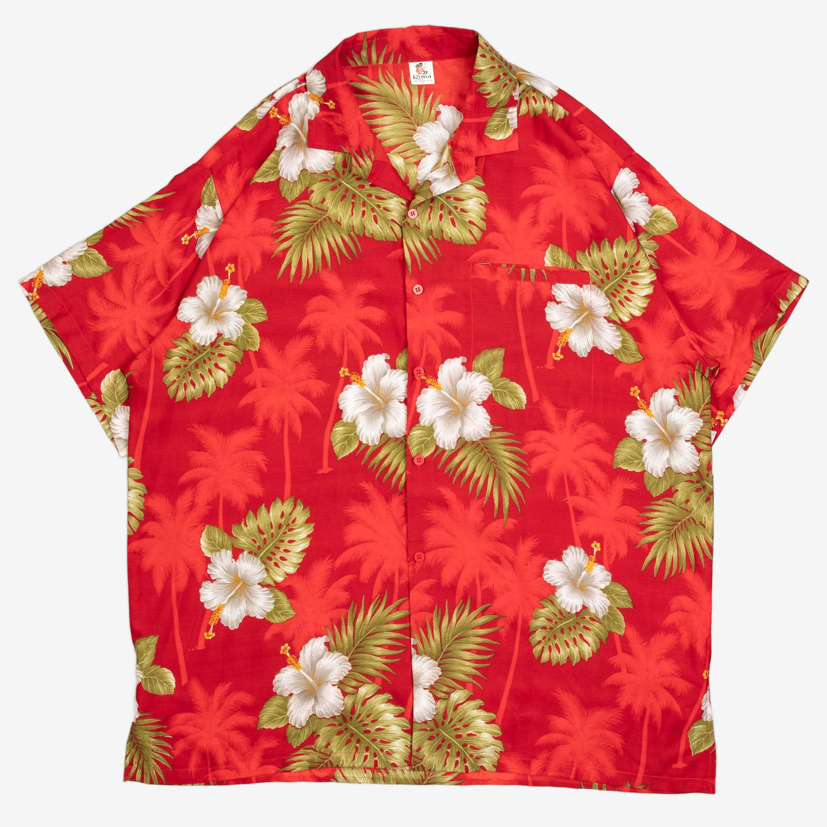 MEN'S VINTAGE 1990S HAWAIIAN SHORT SLEEVE PATTERNED SHIRT - LARGE