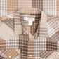 MEN'S VINTAGE 1980S CHECKED WESTERN SHORT SLEEVE SHIRT - LARGE