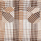 MEN'S VINTAGE 1980S CHECKED WESTERN SHORT SLEEVE SHIRT - LARGE