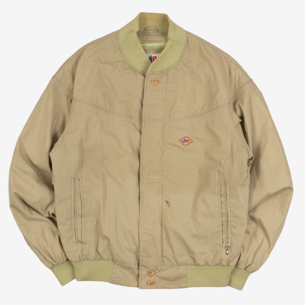 MEN'S VINTAGE 1990S SHERPA LINED FULL ZIP BOMBER JACKET - MEDIUM