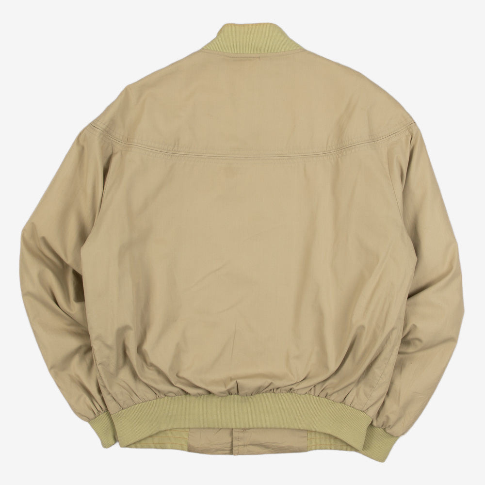 MEN'S VINTAGE 1990S SHERPA LINED FULL ZIP BOMBER JACKET - MEDIUM