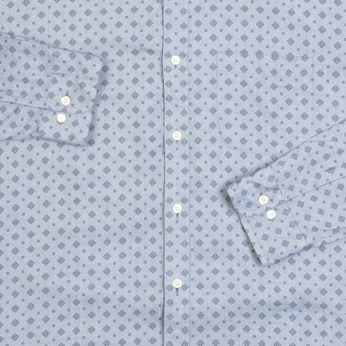 MEN'S VINTAGE 1990S BROOKS BROTHERS REGENT PATTERNED SHIRT - LARGE