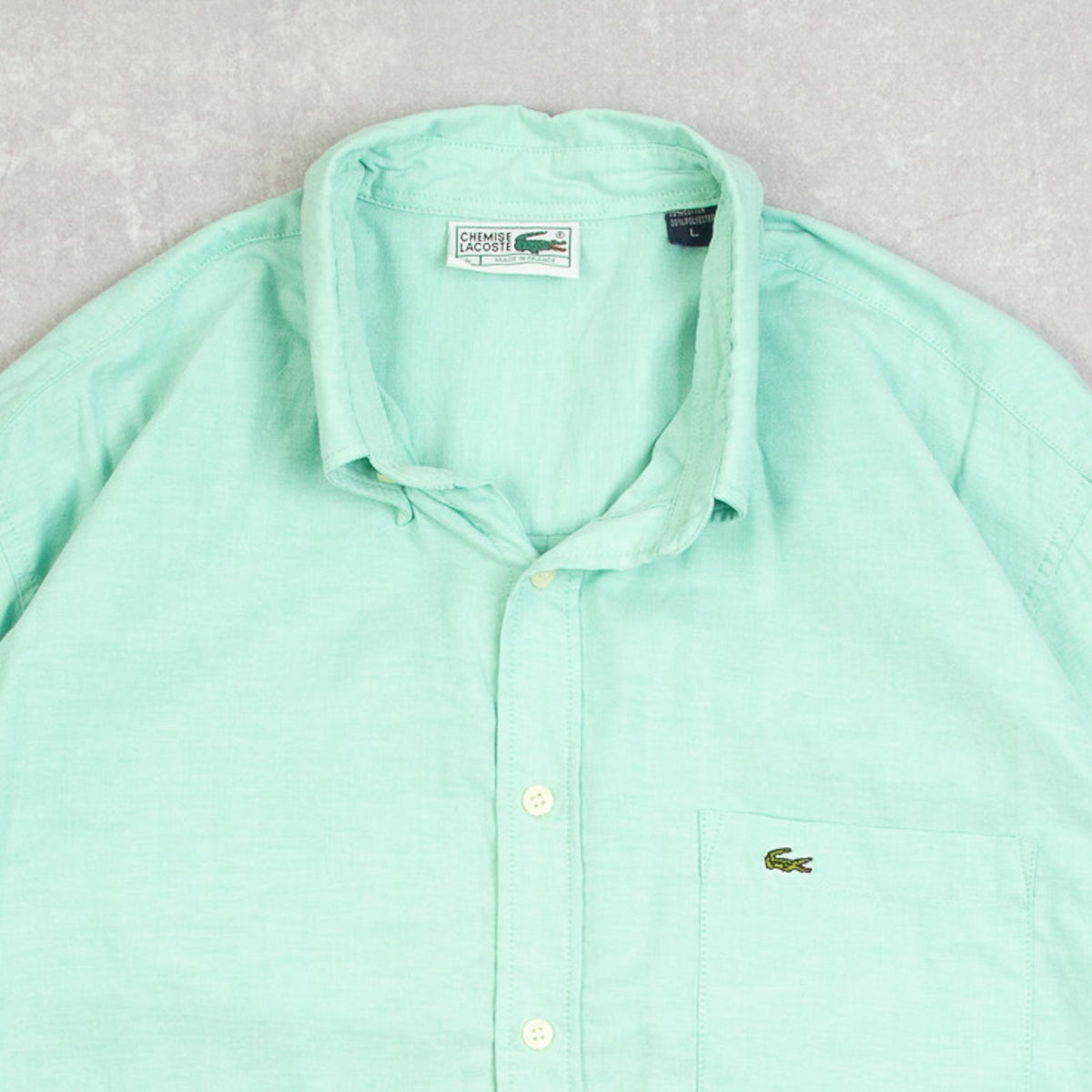 MEN'S VINTAGE 1990S LACOSTE BLANK SHIRT - LARGE