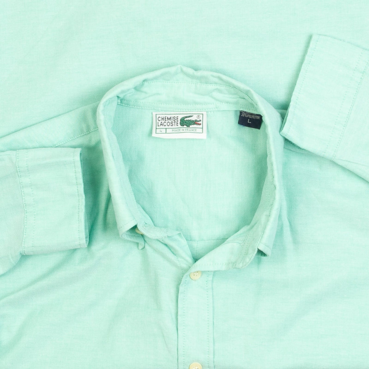 MEN'S VINTAGE 1990S LACOSTE BLANK SHIRT - LARGE