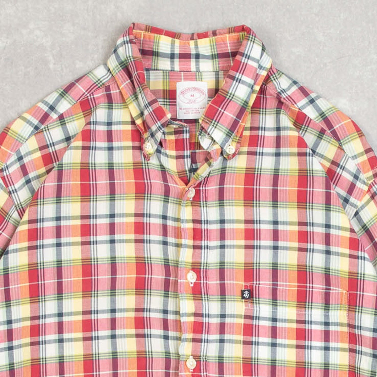 MEN'S VINTAGE 1990S BROOKS BROTHERS CHECKED SHIRT - MEDIUM