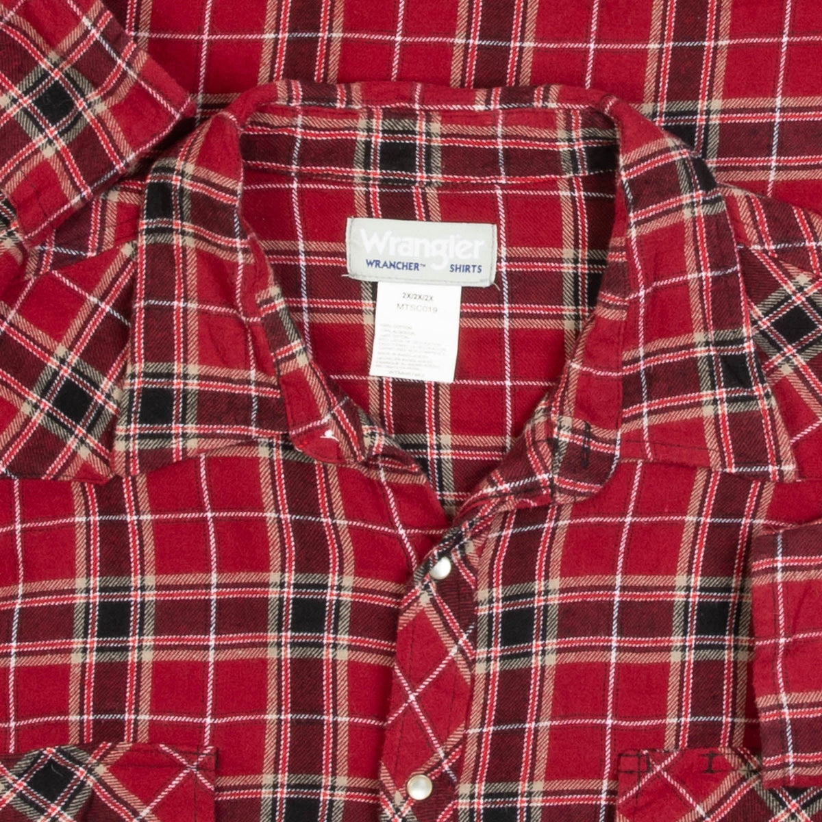 MEN'S VINTAGE 1990S WRANGLER CHECKED FLANNEL SHIRT - XX-LARGE