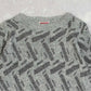 MEN'S VINTAGE 1970S STRUCTURED PATTERNED KNITTED JUMPER - MEDIUM
