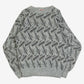 MEN'S VINTAGE 1970S STRUCTURED PATTERNED KNITTED JUMPER - MEDIUM