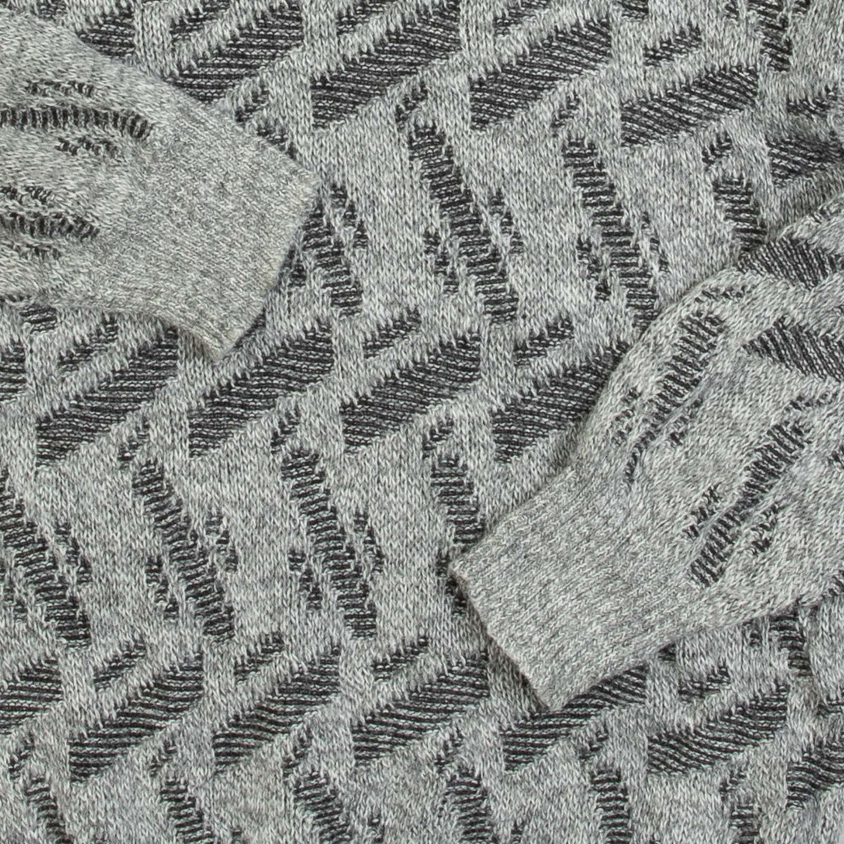 MEN'S VINTAGE 1970S STRUCTURED PATTERNED KNITTED JUMPER - MEDIUM