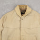 MEN'S VINTAGE 1990S SEARS FLEECE LINED COLLARED FULL ZIP JACKET - LARGE