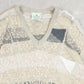 MEN'S VINTAGE 1990S PATTERNED KNITTED JUMPER - X-LARGE
