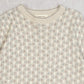 MEN'S VINTAGE 1990S STRUCTURED PATTERNED KNITTED JUMPER - LARGE