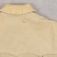 MEN'S VINTAGE 1990S SEARS FLEECE LINED COLLARED FULL ZIP JACKET - LARGE